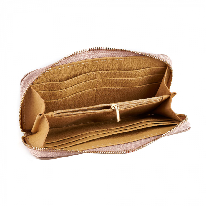 Portofel Ariel, roz deschis din piele naturală 8112 [2]