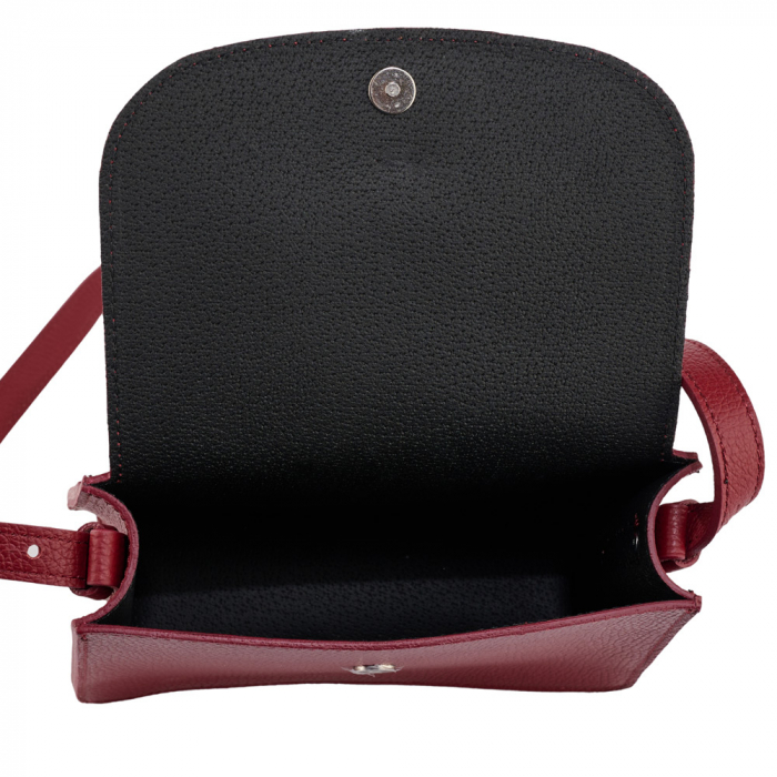 Poseta Hazel din piele naturala bordo de umar sau crossbody,8231 [4]