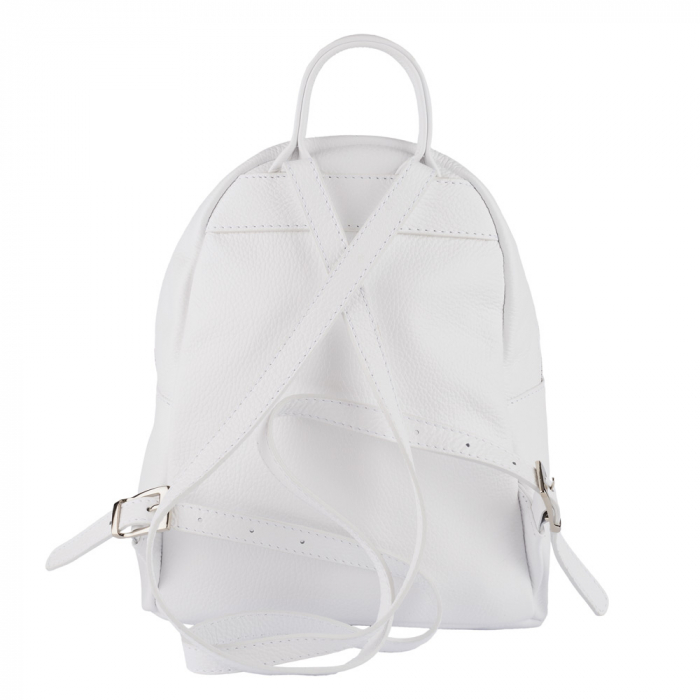 Rucsac Aida din piele naturală alb, 8114 [3]
