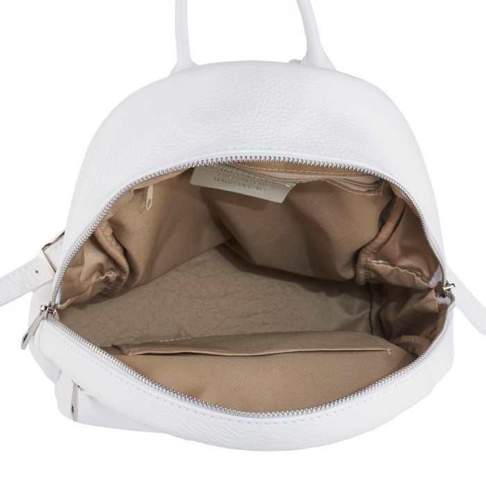 Rucsac Aida din piele naturală alb, 8114 [4]