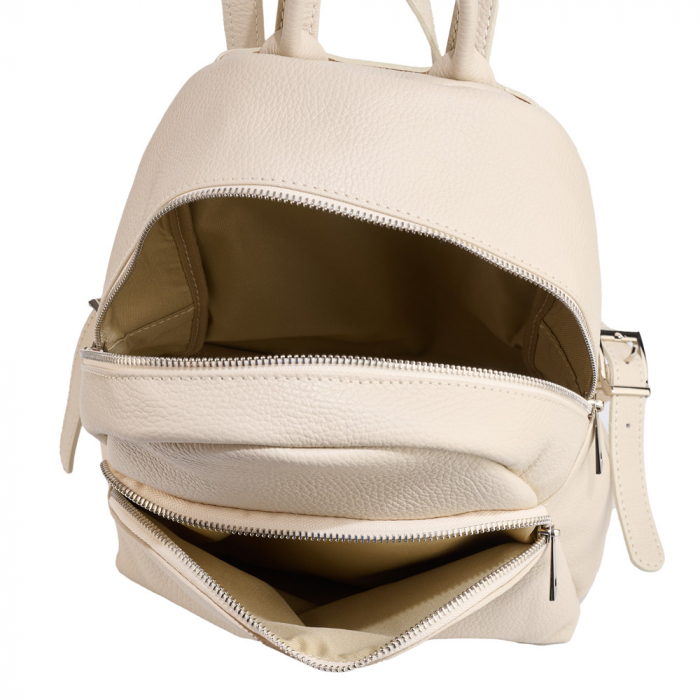 Rucsac Aida din piele naturală crem, 8114 [4]