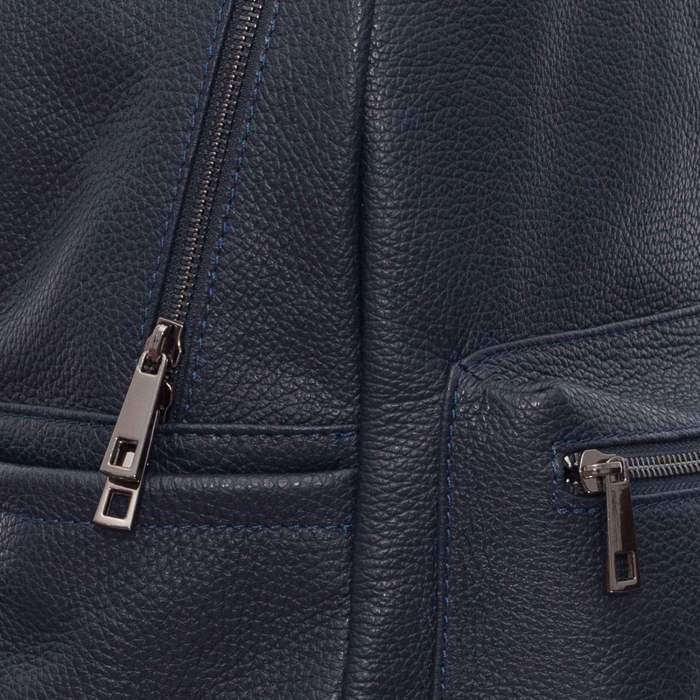 Rucsac bleumarin din piele naturală monocompartimentat 8025 [3]