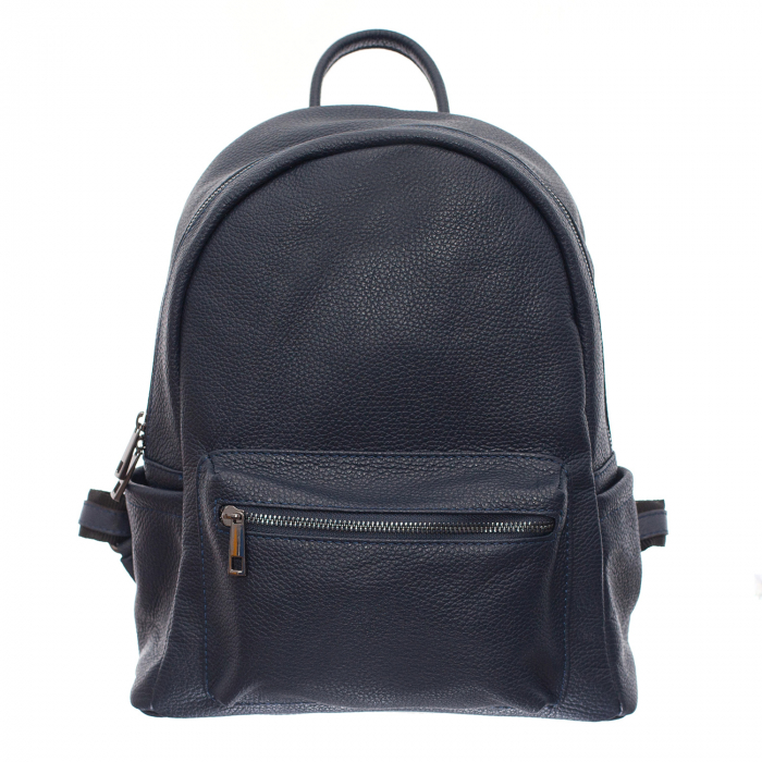 Rucsac bleumarin din piele naturală monocompartimentat 8025 [2]