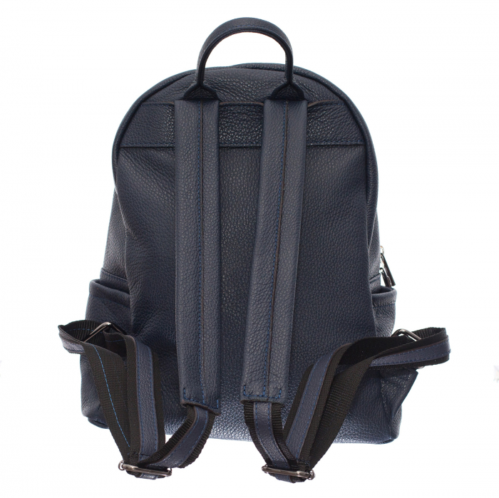 Rucsac bleumarin din piele naturală monocompartimentat 8025 [4]