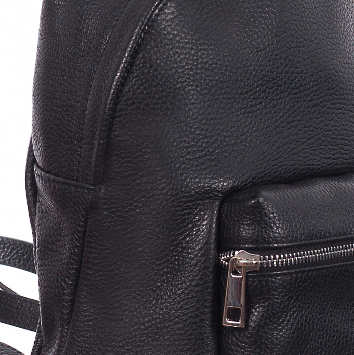 Rucsac negru din piele naturală 8032 [4]