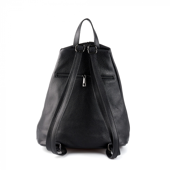 Rucsac Aniela, din piele naturală negru, 8108 [4]