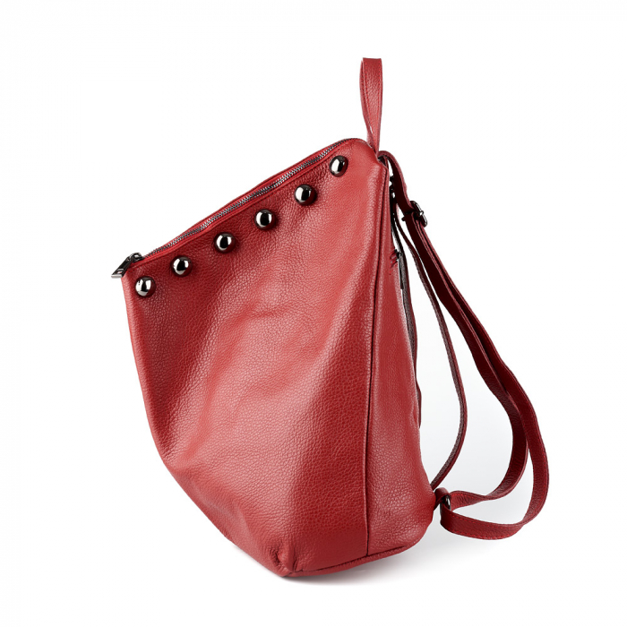 Rucsac Aniela, din piele naturală rosu, 8108 [3]