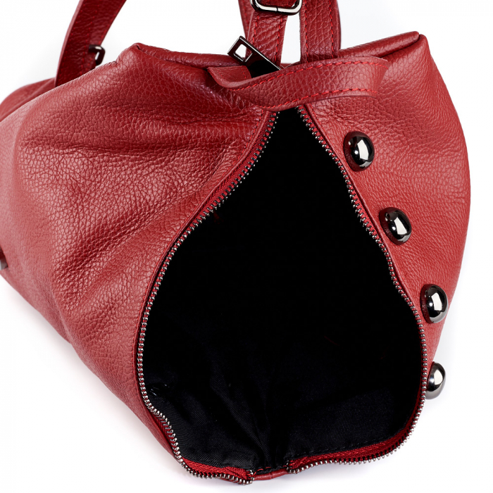 Rucsac Aniela, din piele naturală rosu, 8108 [5]