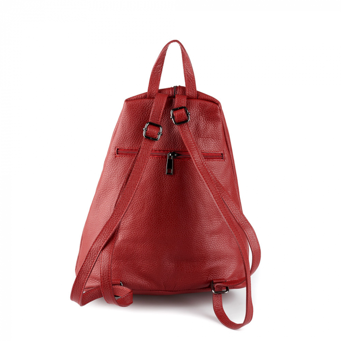 Rucsac Aniela, din piele naturală rosu, 8108 [4]