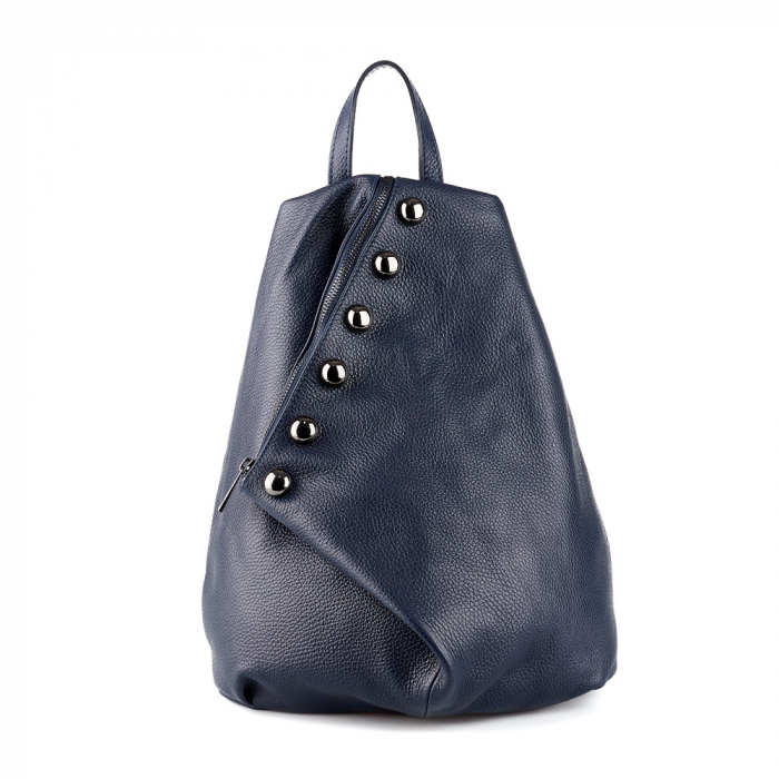 Rucsac Aniela, din piele naturală bleumarin, 8108 [2]