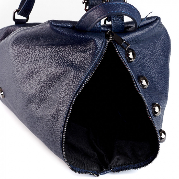 Rucsac Aniela, din piele naturală bleumarin, 8108 [5]