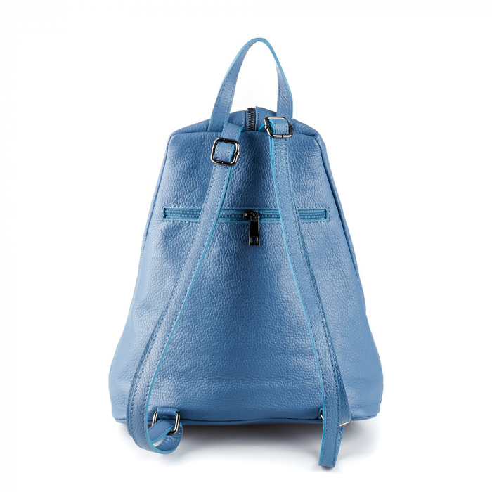 Rucsac Aniela, din piele naturală albastru, 8108 [4]