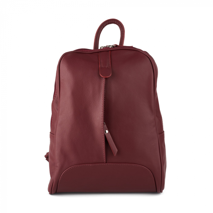 Rucsac Anna, bordo din piele cu fermoar exterior acoperit 8005 [2]