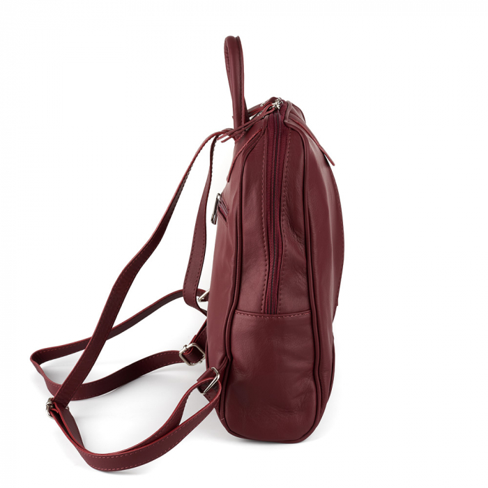 Rucsac Anna, bordo din piele cu fermoar exterior acoperit 8005 [3]