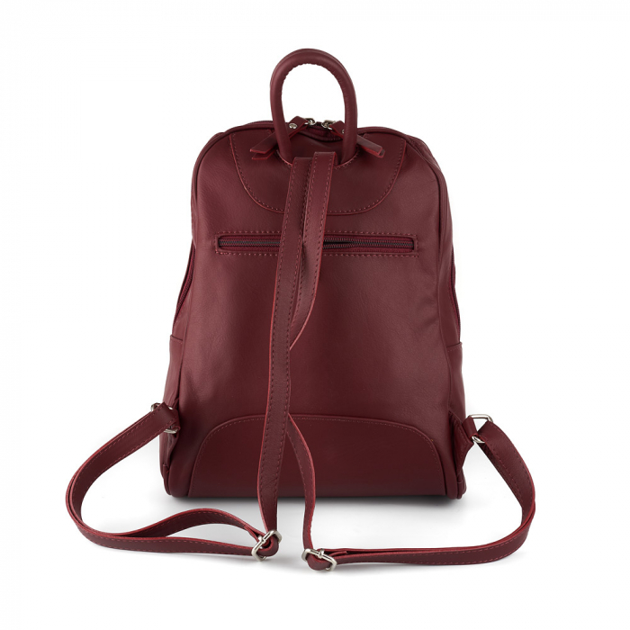Rucsac Anna, bordo din piele cu fermoar exterior acoperit 8005 [4]