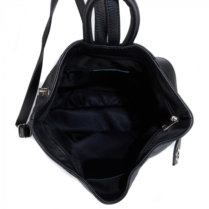 Rucsac Lety, din piele naturală neagra, 8186 [4]