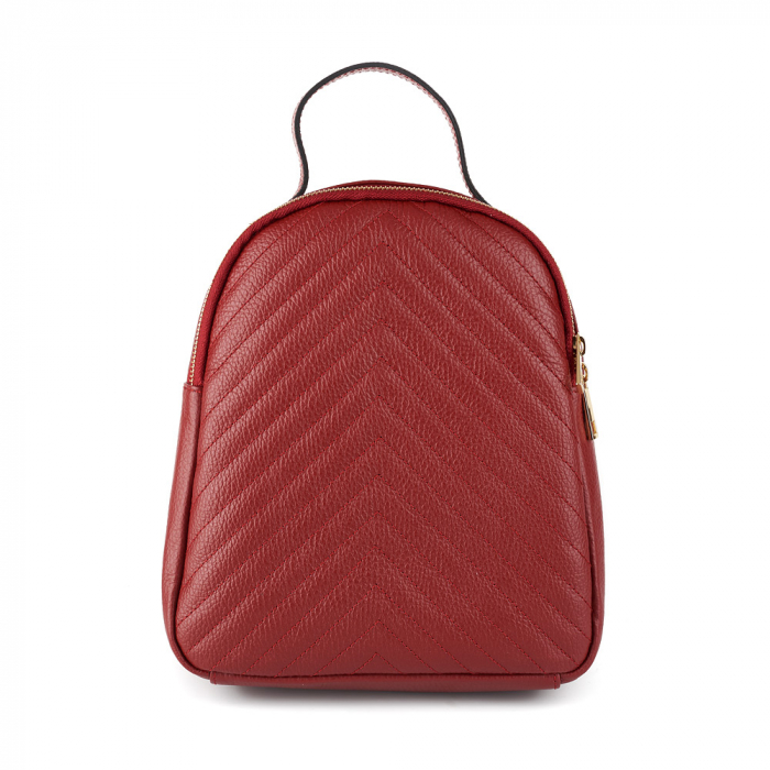 Rucsac Beatrice, bordo din piele cu striații 8033 [2]