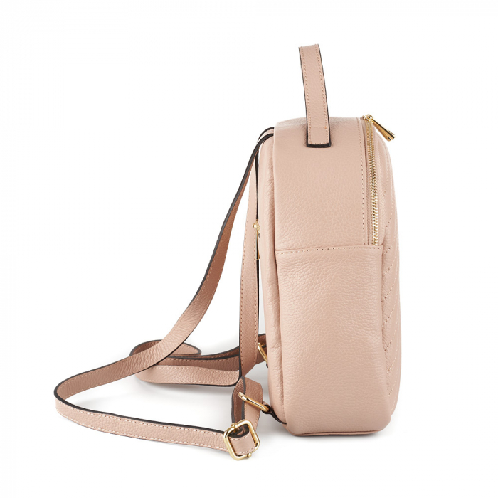 Rucsac Beatrice, nudej din piele cu striații 8033 [3]