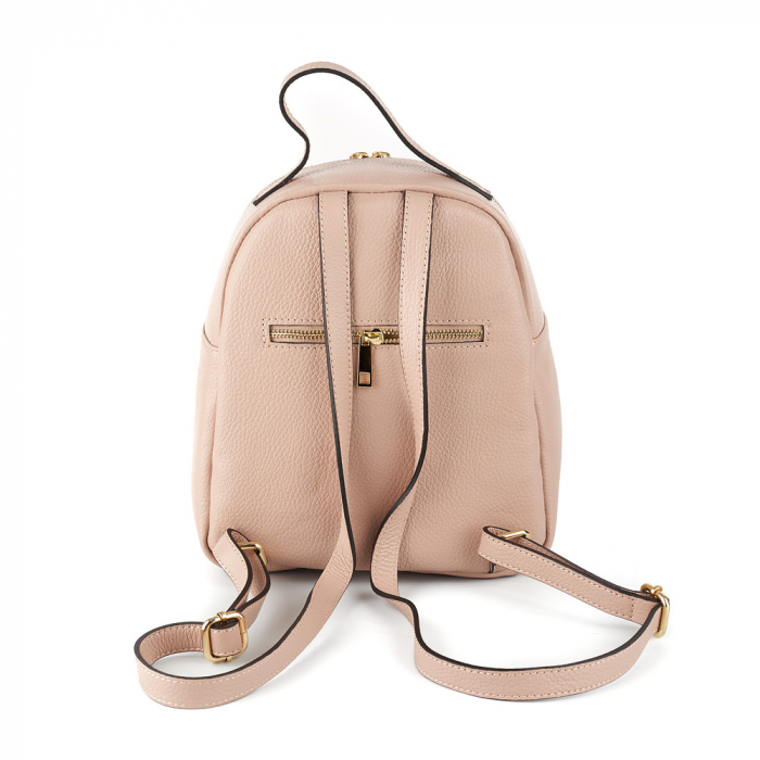 Rucsac Beatrice, nudej din piele cu striații 8033 [4]
