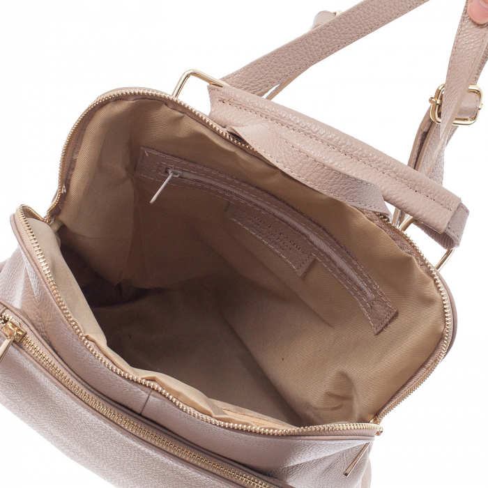 Rucsac nude din piele cu bicompartimentat 8015 [4]