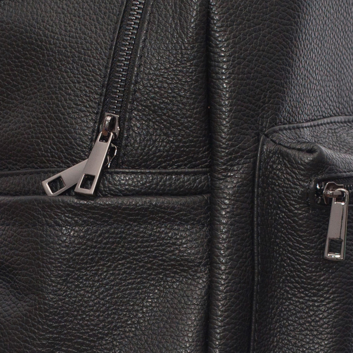 Rucsac negru din piele naturală monocompartimentat 8025 [3]