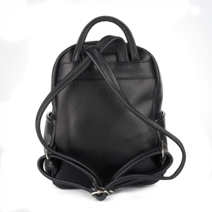 Rucsac Harlow, din piele naturală negru 8165 [3]