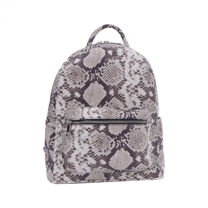 Rucsac Britney, din piele naturală imprimeu snake nude, 8086 [2]