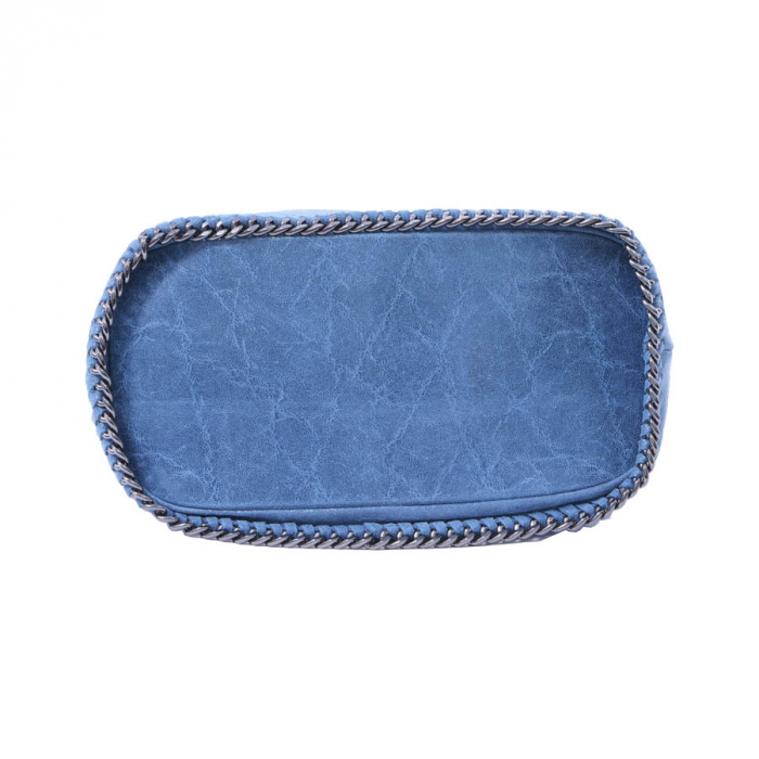 Rucsac Carina, albastru din piele naturală cu aspect marmorat, 8060 [3]