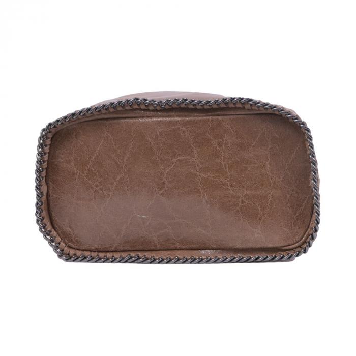 Rucsac Carina, taupe din piele naturală cu aspect marmorat, 8060 [3]