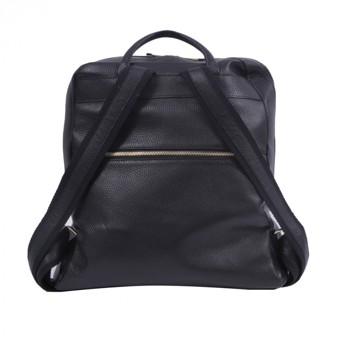 Rucsac Maxi, negru din piele naturală, 8066 [4]