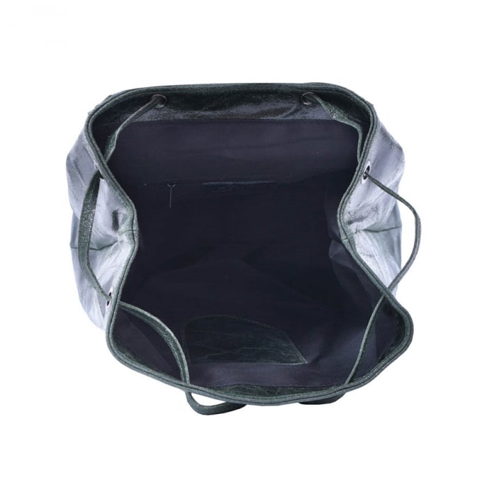 Rucsac Carina, verde din piele naturală cu aspect marmorat, 8060 [4]