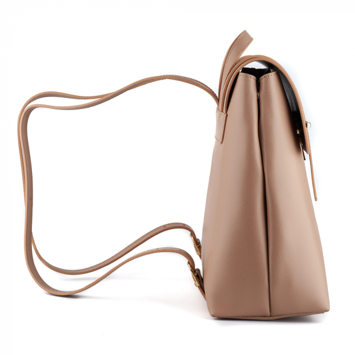 Rucsac Carrie, roz antic din piele cu fermoar exterior 8028 [4]