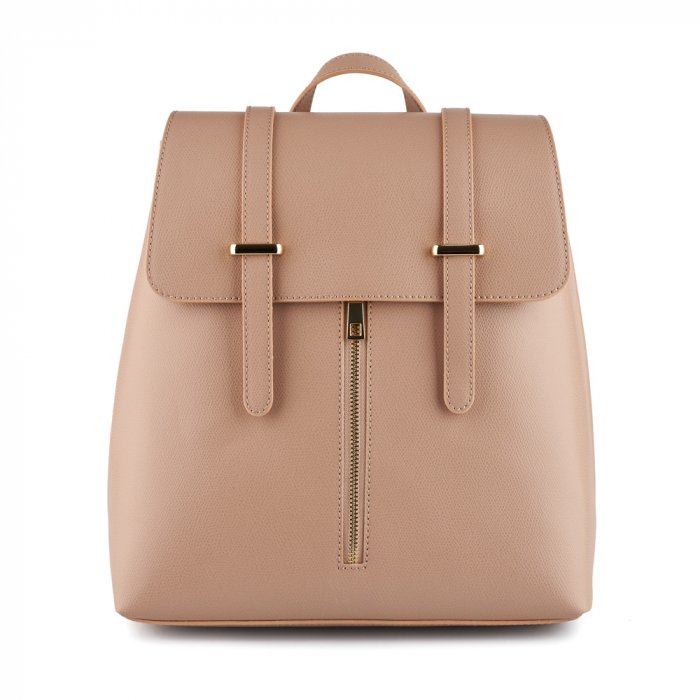 Rucsac Carrie, roz antic din piele cu fermoar exterior 8028 [2]