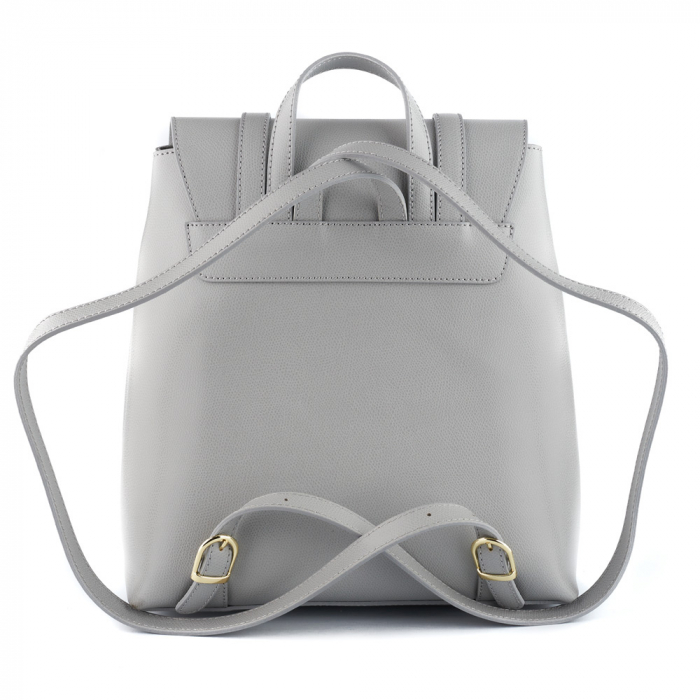 Rucsac Carrie, gri deschis din piele cu fermoar exterior 8028 [3]