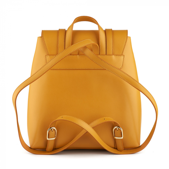 Rucsac Carrie, galben din piele cu fermoar exterior 8028 [3]