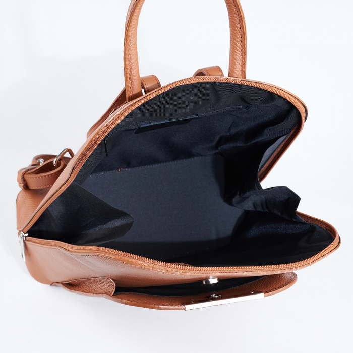 Rucsac Cassie, din piele naturală maro, 8089 [4]