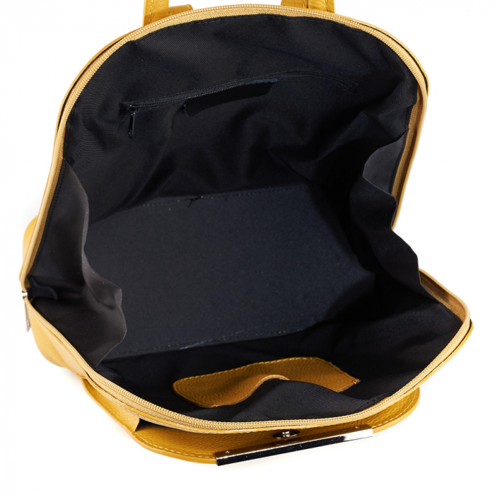 Rucsac Cassie, din piele naturală galben, 8089 [4]