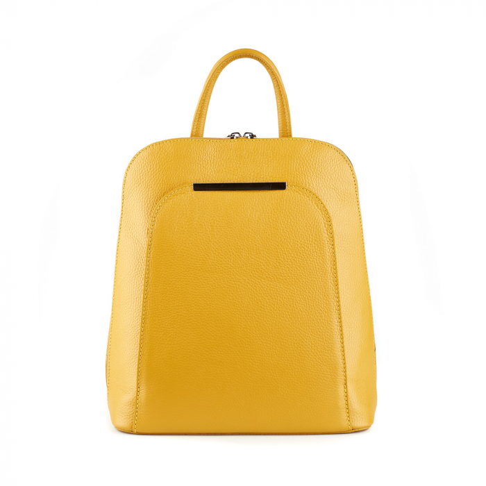 Rucsac Cassie, din piele naturală galben, 8089 [2]