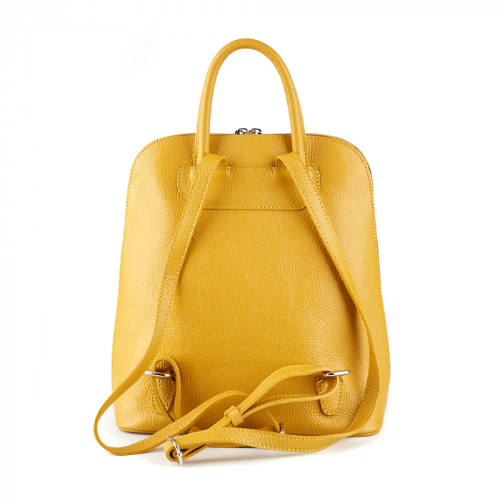 Rucsac Cassie, din piele naturală galben, 8089 [3]