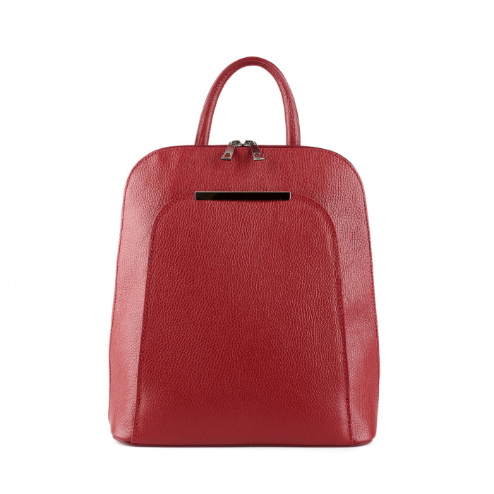 Rucsac Cassie, din piele naturală rosu, 8089 [2]