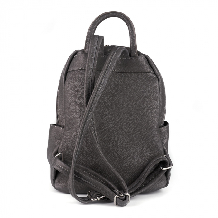 Rucsac Chelsea, din piele naturală gri inchis, 8087 [3]