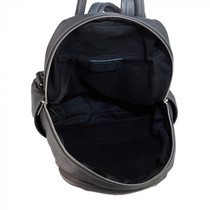 Rucsac Chelsea, din piele naturală gri inchis, 8087 [4]