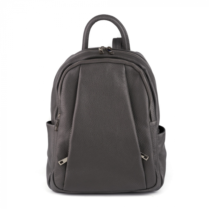 Rucsac Chelsea, din piele naturală gri inchis, 8087 [2]
