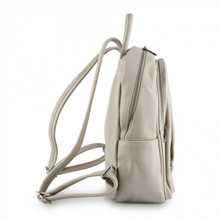 Rucsac Chelsea, din piele naturală gris deschis,8087 [4]