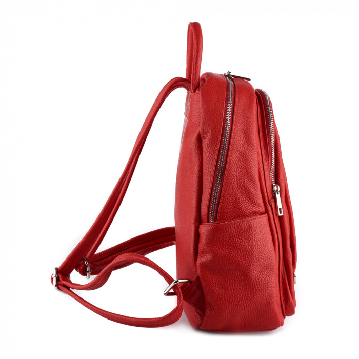 Rucsac Chelsea, din piele naturală rosu, 8087 [4]