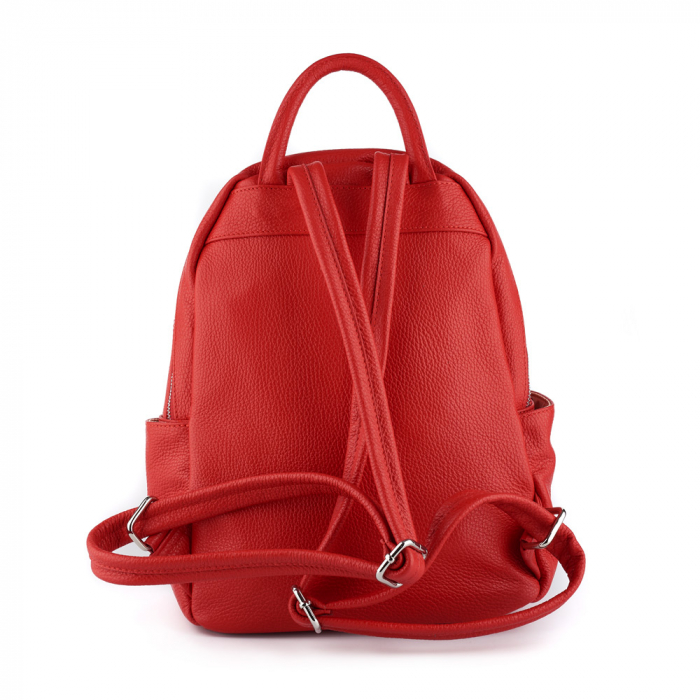 Rucsac Chelsea, din piele naturală rosu, 8087 [3]