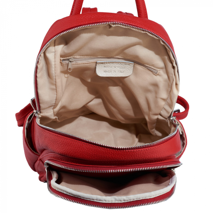 Rucsac Chelsea, din piele naturală rosu, 8087 [5]