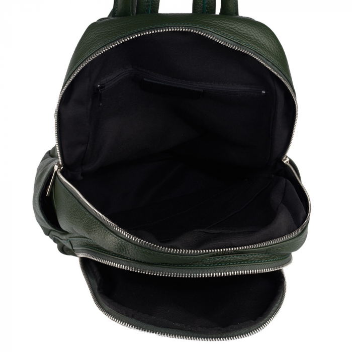 Rucsac Chelsea, din piele naturală verde inchis, 8087 [5]