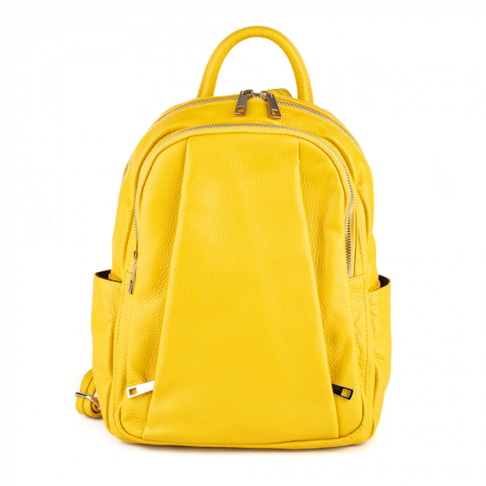 Rucsac Chelsea, din piele naturală galben, 8087 [2]