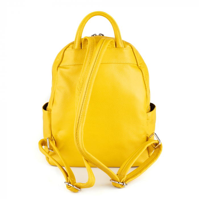 Rucsac Chelsea, din piele naturală galben, 8087 [3]